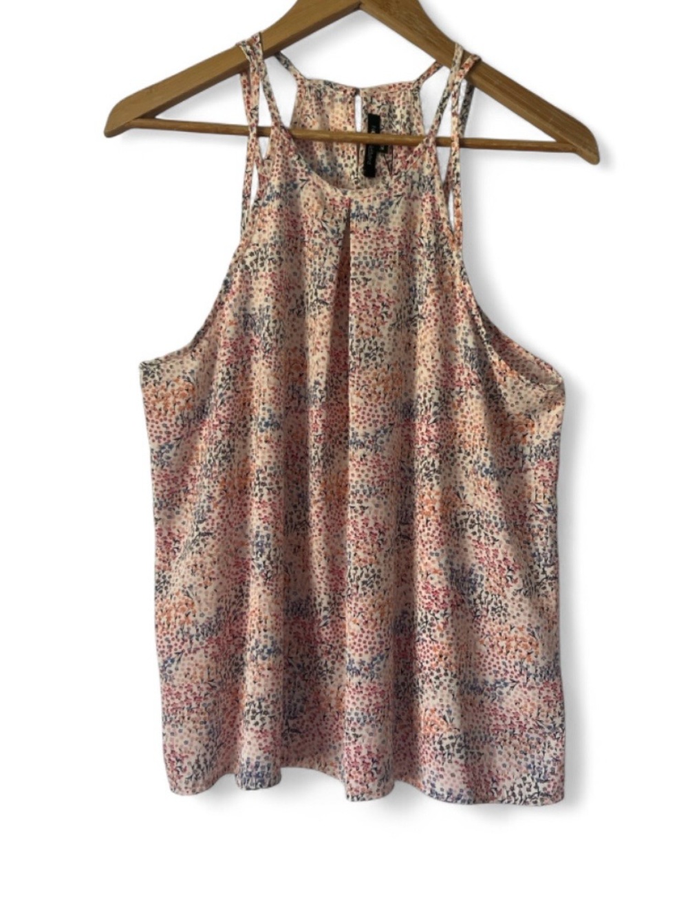 Papermoon Floral Halter Neck Tank Top Size XL Flowy & Summer Ready Boho
